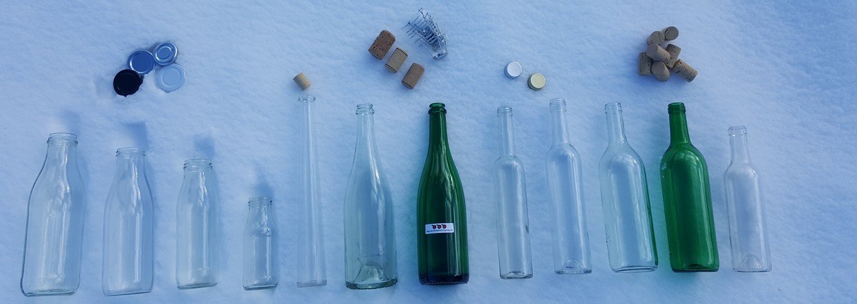 Find dine flasker til most, saft, cider, champagne, mjød, likør og snaps her.