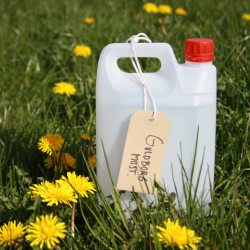 Plastdunke, 50 stk. 2,5 l. dunk inkl. rdt skruelg