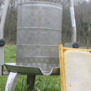 Honningpresse, 20 liter, rustfri. Tiltbar.