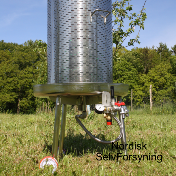 Hydropresse i komplett rustfritt stl, 80 liter