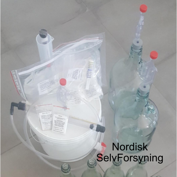 Mousserende mjd, brygst 10 liter, komplet.
