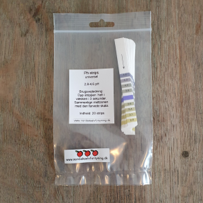 pH - strips, 20 stk. Skala: 2,8-4,6 pH