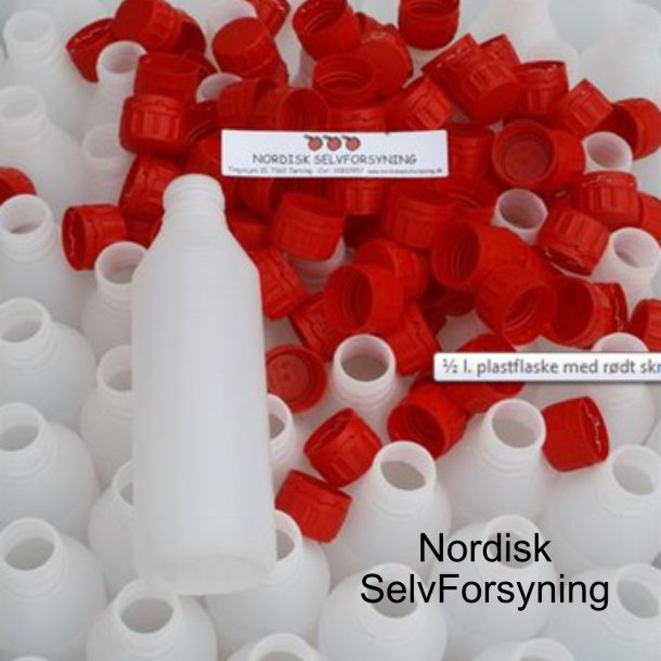 Plastemballage 1 l. m. skruelg, 50 stk.