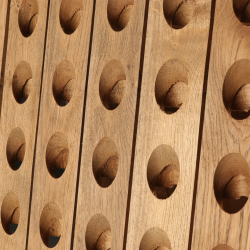 Pupitre, Champagnereol, Vinreol, fransk, massiv eik, 120 flasker