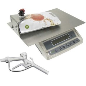 Bag in box og pouch fyldestation med vgt og pfyldepistol.