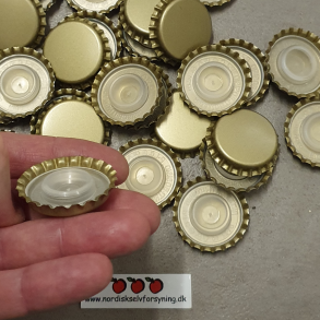 Bidule guld kapsler 29 mm., lav bidule