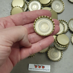 Bidule guld kapsler 29 mm., lav bidule