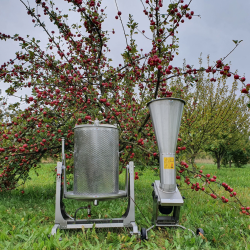 Mosteri. Hydropresse Tiltbar 120 l. + Elektrisk Frugtkvrn 1000 kg/t