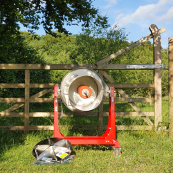 Hydropress, 55 liter, st�l og lakkert ramme, p� hjul, vippbar