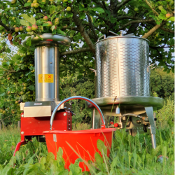 Mosteri. Hydropresser 35 l. og Elektrisk blekvrn 600 kg/t