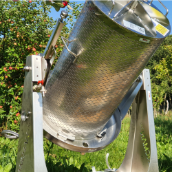 Hydropresse, 170 liter, komplett rustfri, p hjul, tiltbar 