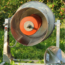 Hydropresse, 170 liter, komplett rustfri, p hjul, tiltbar 