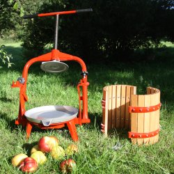 Eplepresse Med Kurv i Bketre - Kapasitet 11 liter