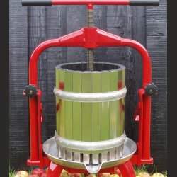 Eplepresse Med Kurv i Rustfritt Stl - Kapasitet 20 liter