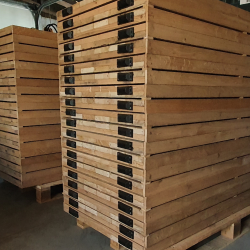 Pupitre, Champagnereol, Vinreol, fransk, massiv eik, 120 flasker