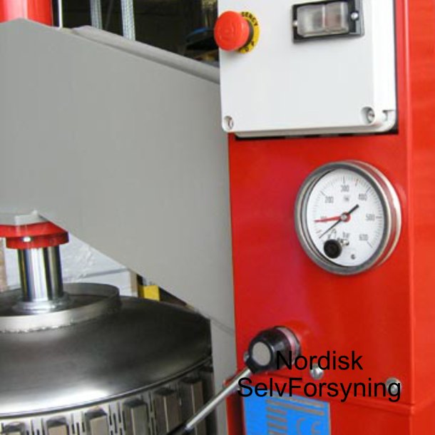 Elektrisk hydraulisk presse, 210 l., rustfri kurv, presseplade og afl�bssk�l