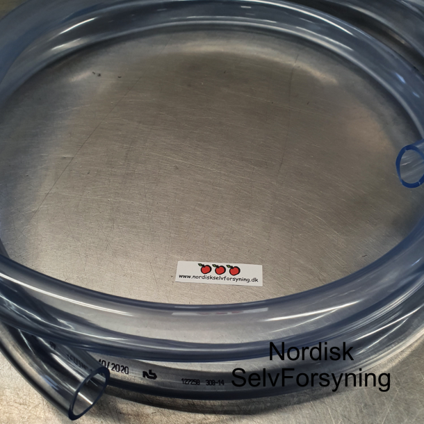 Fdevaregodkendt transparent PVC slange 19/24