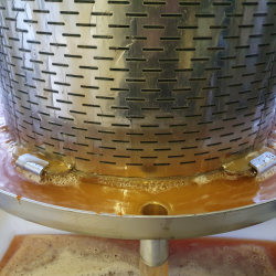 Hydropresse, 170 liter, komplett rustfri, p hjul, tiltbar 