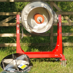 Hydropress, 170 liter, st�l og lakkert ramme, p� hjul, vippbar