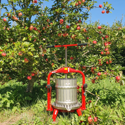 Eplepresse Med Kurv i Rustfritt Stl - Kapasitet 20 liter