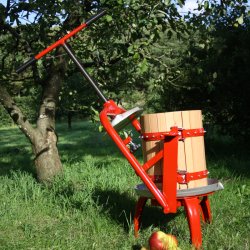 Eplepresse Med Kurv i Bketre - Kapasitet 20 liter