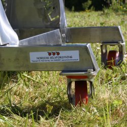 Hydropresse, 80 liter, komplett rustfri, p hjul, tiltbar 