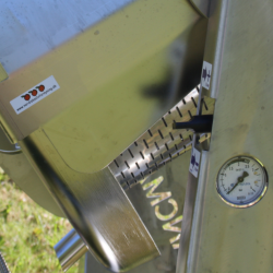 Hydropresse, 120 liter, komplet rustfri, p hjul, tiltbar 