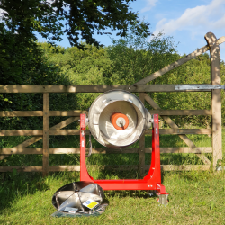 Hydropress, 55 liter, st�l og lakkert ramme, p� hjul, vippbar