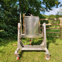 Eplepresse, hydropresse, rustfritt stl, 55 liter