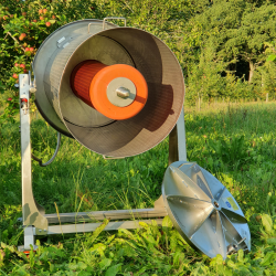 Hydropresse, 170 liter, komplett rustfri, p hjul, tiltbar 