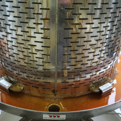 Hydropresse, 80 liter, komplett rustfri, p hjul, tiltbar 