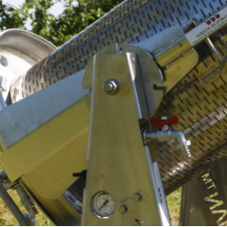 Hydropresse, 120 liter, komplet rustfri, p hjul, tiltbar 