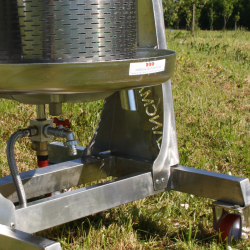 Hydropresse, 120 liter, komplet rustfri, p hjul, tiltbar 