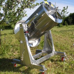 Hydropresse, 80 liter, komplett rustfri, p hjul, tiltbar 