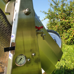 Hydropresse, 120 liter, komplet rustfri, p hjul, tiltbar 