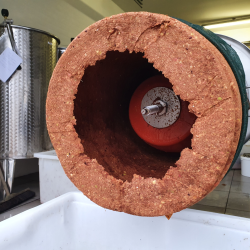 Hydropresse, 80 liter, komplett rustfri, p hjul, tiltbar 