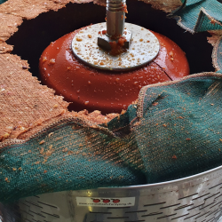 Hydropresse, 80 liter, komplett rustfri, p hjul, tiltbar 