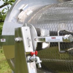 Hydropresse, 170 liter, komplett rustfri, p hjul, tiltbar 