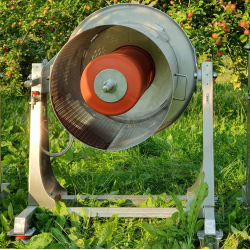 Hydropresse, 120 liter, komplet rustfri, p hjul, tiltbar 