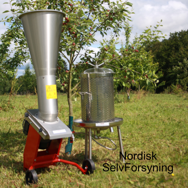 Mosteri. Hydropresser 35 l. og Eplekvrn Elektrisk 1000 kg/t