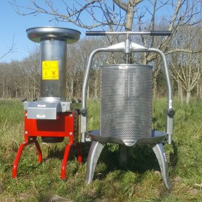 Mosteri. blepresse Rustfri 30 l. + Elektrisk blekvrn 600 kg/t