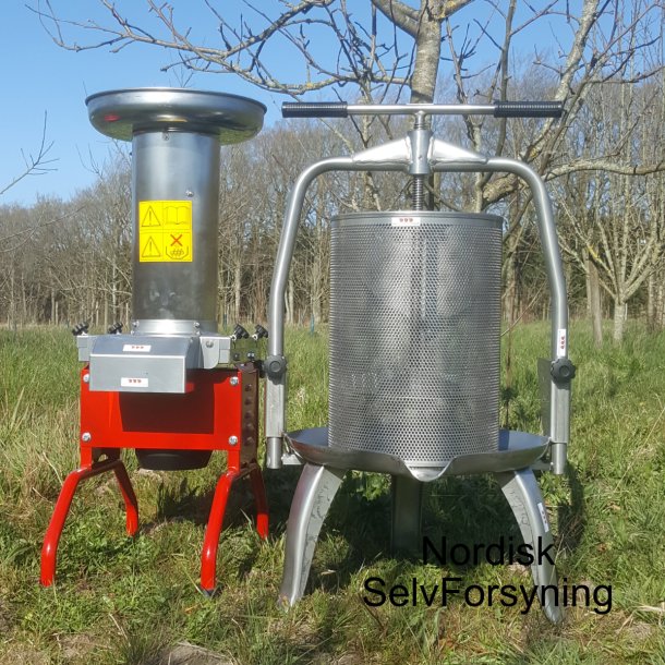 Mosteri. blepresse Rustfri 30 l. + Elektrisk blekvrn 600 kg/t. 
