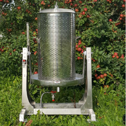 Mosteri. Hydropresse 80 l. Tilt + Elektrisk Frugtvrn 1000 kg/t