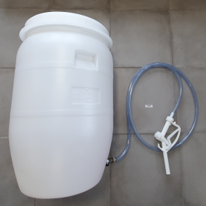 Pfyldepistol med 3 m. fdevareslange p 120 l. fad