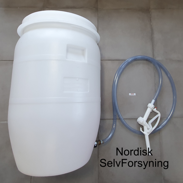 Pfyldepistol med 3 m. fdevareslange p 120 l. fad
