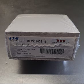 Filtersheets, BECO KDS15, 25 stk., 0,5-0,7 m/ micron