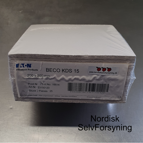 Filtersheets, BECO KDS15, 25 stk., 0,5-0,7 m/ micron