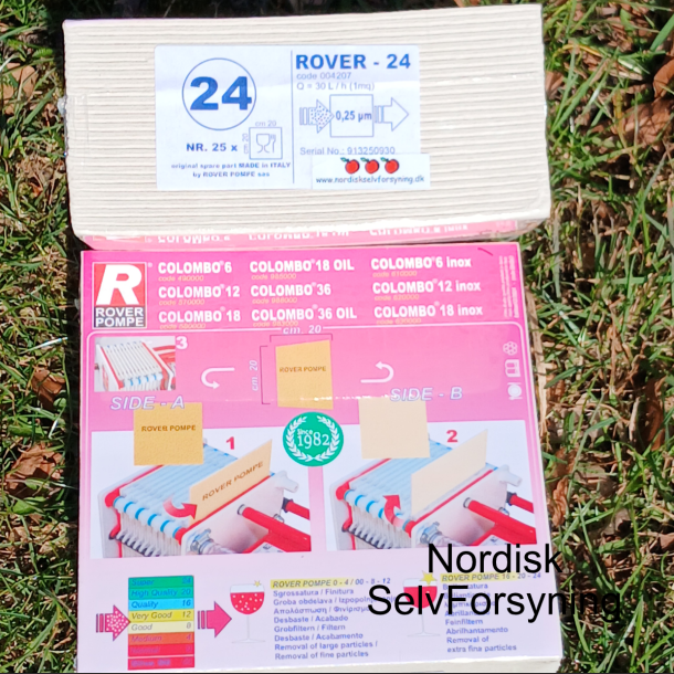 Pladefiltre Original Rover 24  - Pladefiltrering 20x20 25 stk.