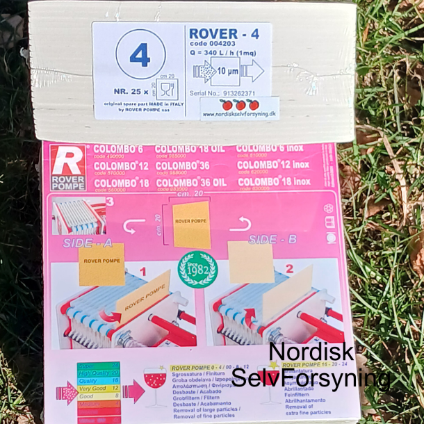 Pladefiltre Original Rover 4  - Pladefiltrering 20x20 25 stk.