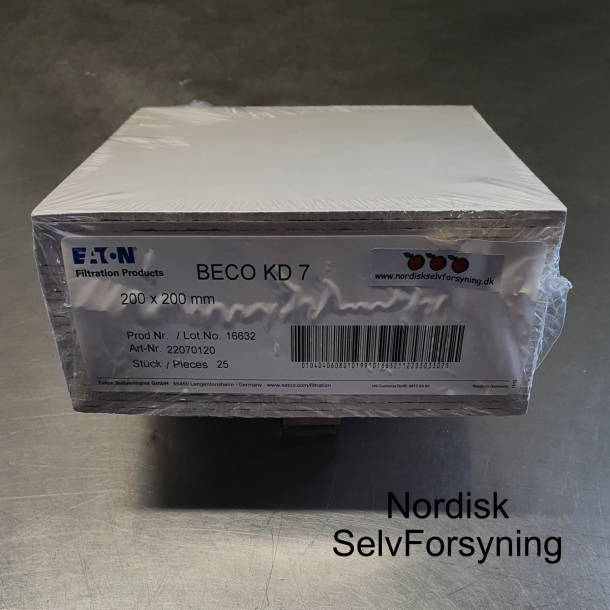 Filtersheets, meget fin, 25 stk., 1,5-2,0 m/ micron